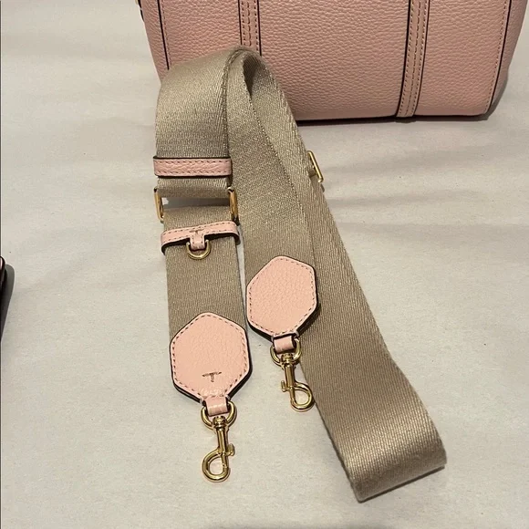 Tory Burch Pink Satchel/Crossbody Bag & Card Case - Picture 5 of 16